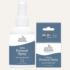 Earth Mama Postpartum Recovery Kit | Take Care down There® with Organic Perineal Balm & Herbal Perineal Spray, 2-Piece Set