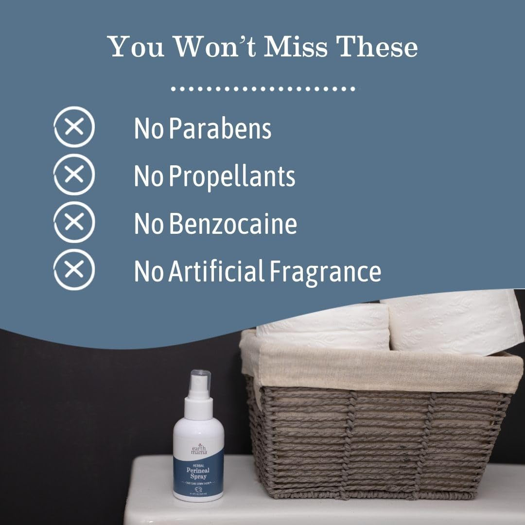 Earth Mama Postpartum Recovery Kit | Take Care down There® with Organic Perineal Balm & Herbal Perineal Spray, 2-Piece Set