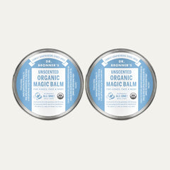 Dr. Bronner'S - Organic Magic Balm - Baby Unscented, Made with Organic Beeswax & Hemp Oil, Moisturizes & Soothes Hands, Face & Body (2 Oz, 2-Pack)