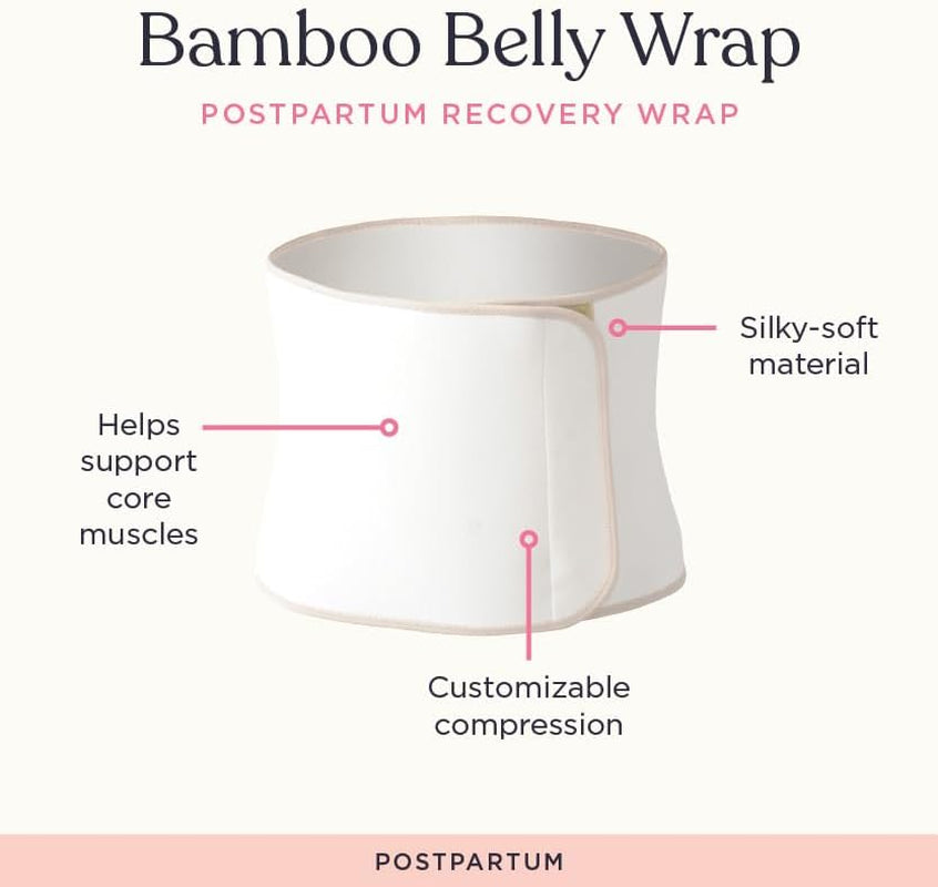 Belly Bandit Postpartum Belly Wrap W/ Bamboo Viscose - Soft Tummy Binder for Pregnancy Recovery, Waist & Core Compression - Maternity Recovery Wrap for C-Section or Natural Delivery