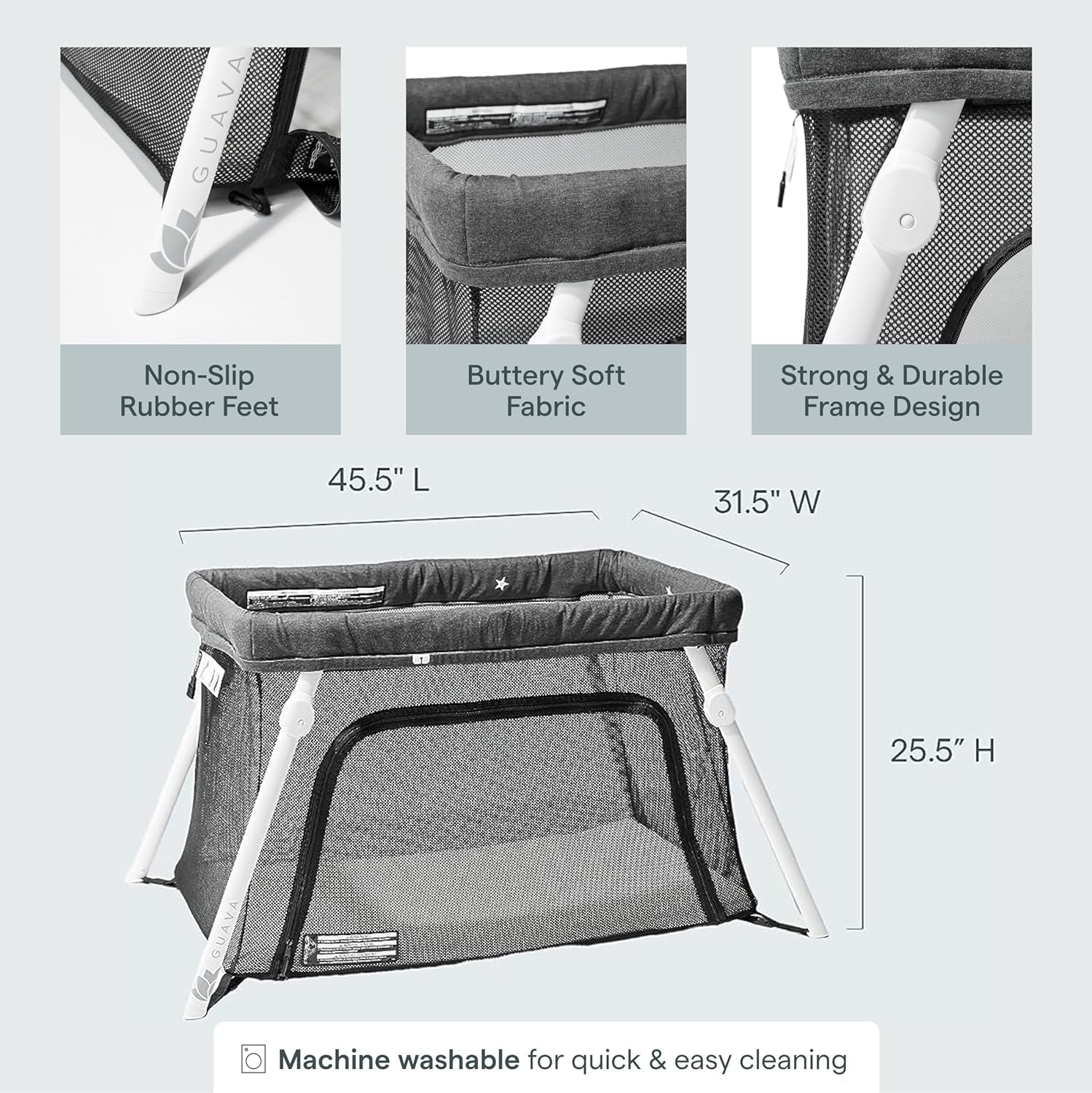 Travel Crib with Lightweight Backpack Design