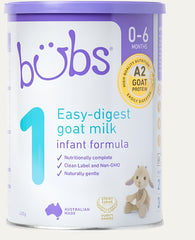 Bubs Goat Milk Infant Formula Stage 1, Made with Fresh Goat Milk, 14.1 Oz