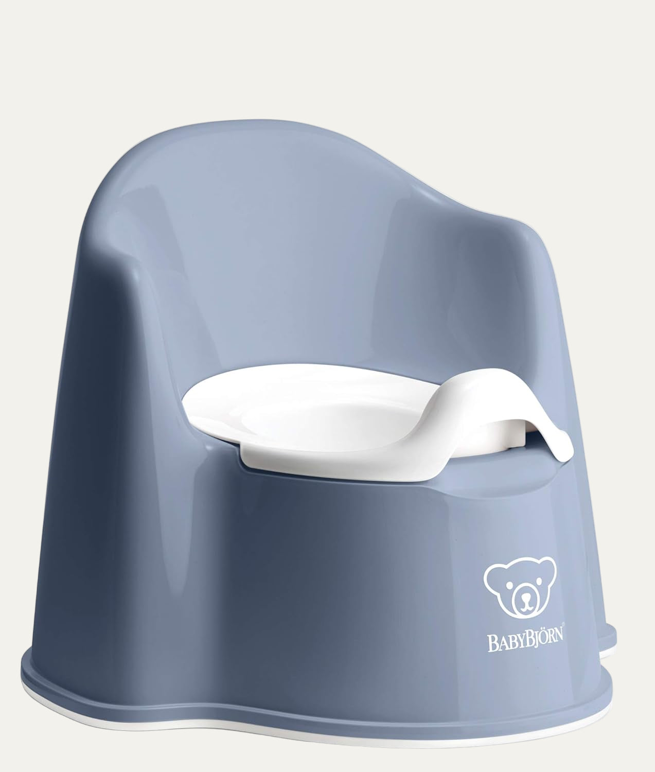 Babybjörn Potty Chair, Deep Blue/White | Potty Training Toilet, Easy-To-Clean, Removable Inner Potty, Non-Slip