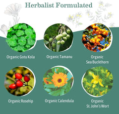 Earth Mama Organic Skin & Scar Balm |C-Section Recovery Skin Care, Pregnancy Stretch Mark Scar Cream with Organic Jojoba Oil, Tamanu Oil & Gotu Kola