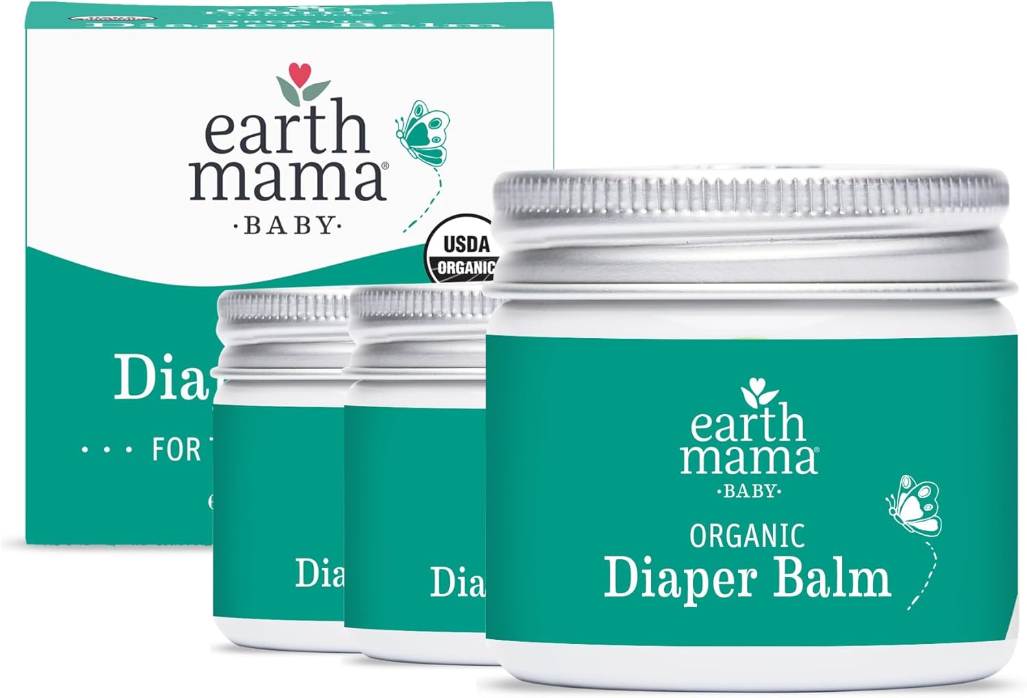 Earth Mama Organic Diaper Balm - 4 Fl Oz - Diaper Cream for Baby - Safe for Sensitive Skin - Baby Essentials