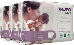 Bambo Nature Premium Baby Diapers (SIZES 0 to 6 AVAILABLE), Size 1, 36 Count