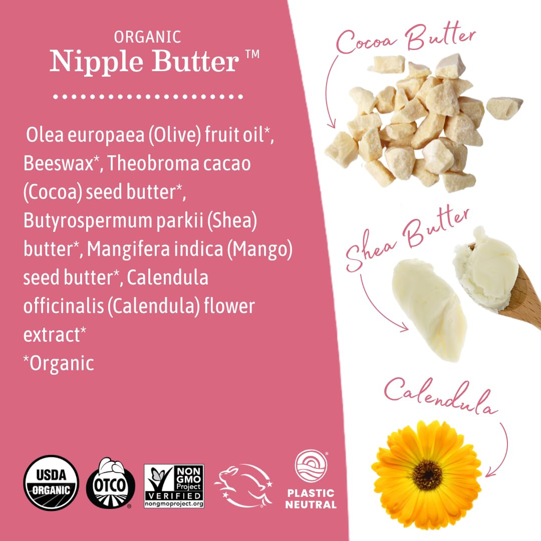 Earth Mama Nipple Butter™ & Diaper Balm | Nipple Cream & Organic Skincare for Baby | Breastfeeding & Postpartum Essentials Bundle