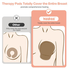 Haakaa Breast Therapy Packs Breast Ice Packs Breast Heating Pad Breastfeeding Essentials, Improve Milk Flow, Reduces Pain, Relieve Blockages & Mastitis (2Pk, Blush)