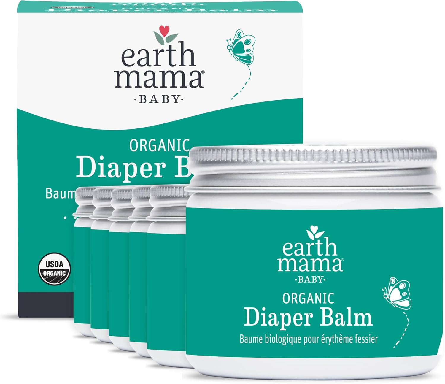 Earth Mama Organic Diaper Balm - 4 Fl Oz - Diaper Cream for Baby - Safe for Sensitive Skin - Baby Essentials