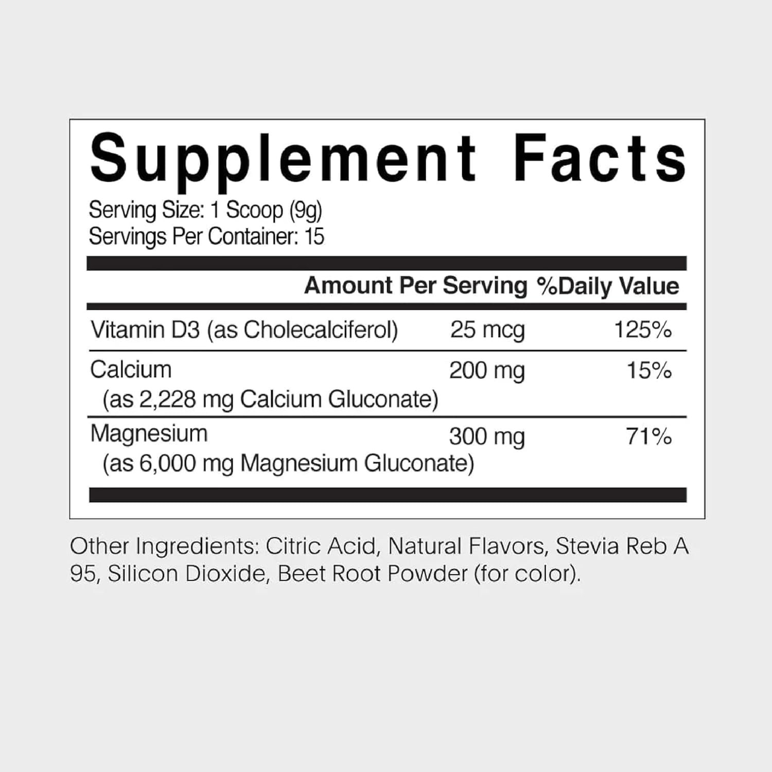 Magnesium plus 300 Mg Drink Mix with Calcium & Vitamin D3