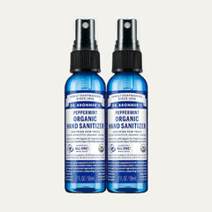 Dr. Bronner'S - Organic Hand Sanitizer Spray (Peppermint, 2 Ounce, 2-Pack) - Simple & Effective Formula, Cleanses & Sanitizes, No Harsh Chemicals, Moisturizes & Cleans Hands