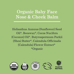 Earth Mama Organic Baby Face Nose & Cheek Balm | Moisturizer with Calendula Oil for Dry Skin Care, Natural Petroleum Jelly Alternative (2-Fluid Ounce)