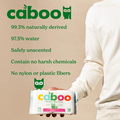 Caboo Tree Free Baby Wipes, Eco Friendly Naturally Derived Baby Wipes for Sensitive Skin, 12 Resealable Peel Tab Travel Packs, 72 Wipes per Pack, Bulk Total of 864 Wipes