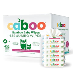 Caboo Tree Free Baby Wipes, Eco Friendly Naturally Derived Baby Wipes for Sensitive Skin, 12 Resealable Peel Tab Travel Packs, 72 Wipes per Pack, Bulk Total of 864 Wipes