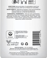 ATTITUDE All Purpose Cleaner, EWG Verified Multi-Surface Products, Vegan, Naturally Derived Multipurpose Cleaning Spray, Unscented, 27.1 Fl Oz