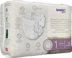 Bambo Nature Premium Baby Diapers (SIZES 0 to 6 AVAILABLE), Size 1, 36 Count