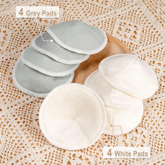 Haakaa Reusable Nursing Pads Washable Breast Pads for Leaking Milk Nipple Pads Breast Feeding Essentials with Wash Bag, 8 Pack