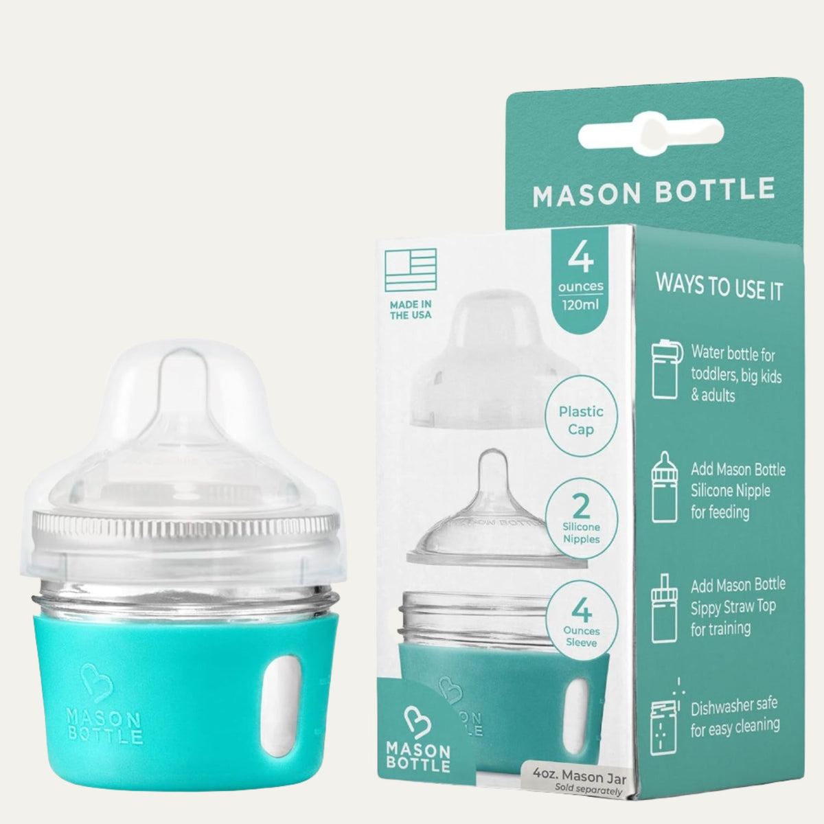 Mason Glass Baby Bottles