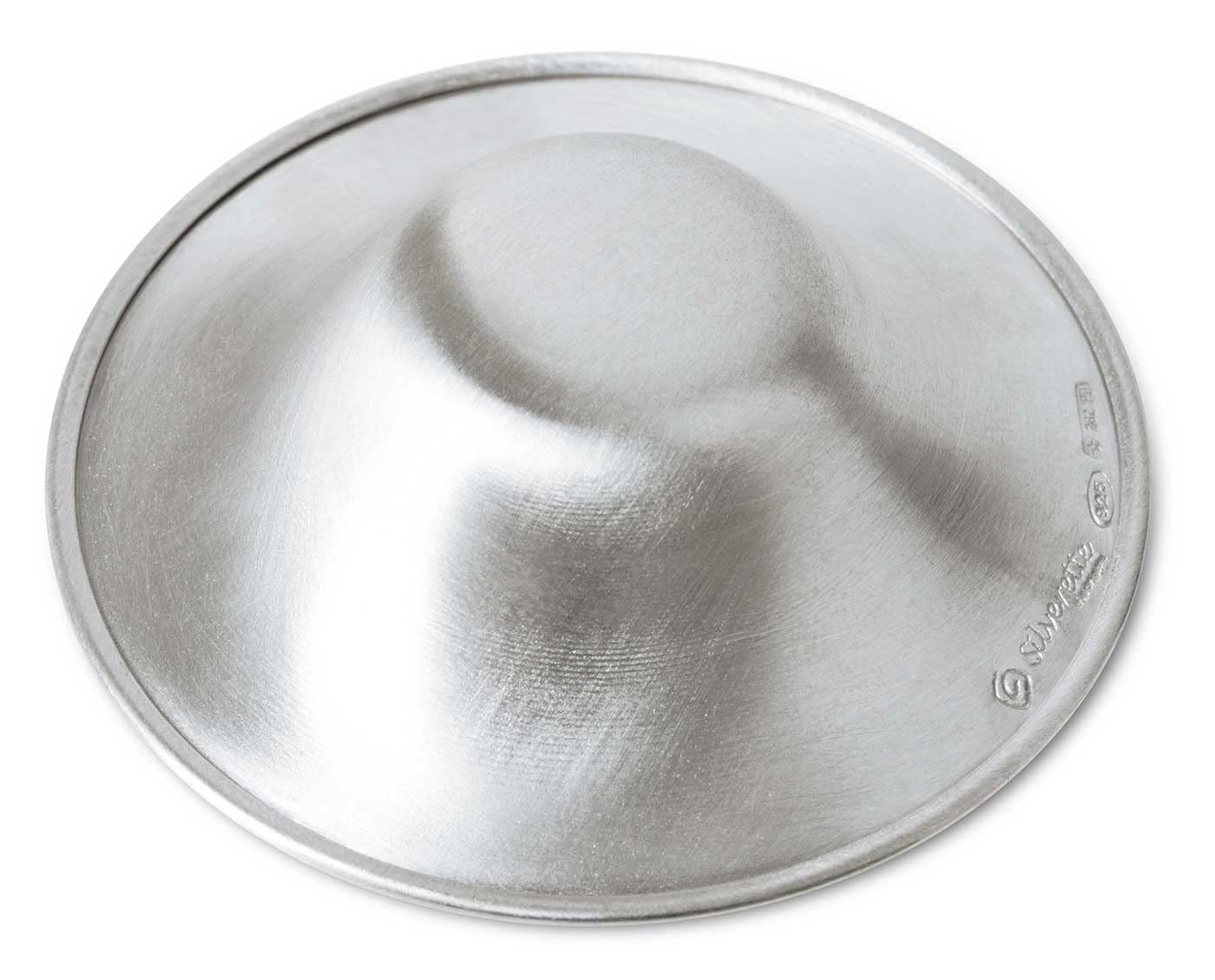 SILVERETTE the Original Silver Nursing Cups, Silverettes Metal Nipple Covers for Breastfeeding, Nursing Shield, 925 Silver Nipple Cover Guards, Soothe and Protect Sore Nipples -Made in Italy