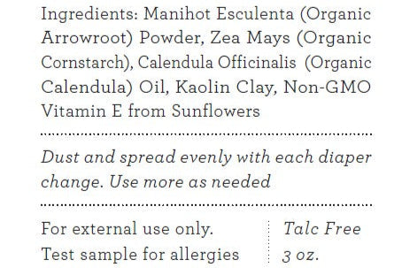 Organic Baby Powder- Talc Free