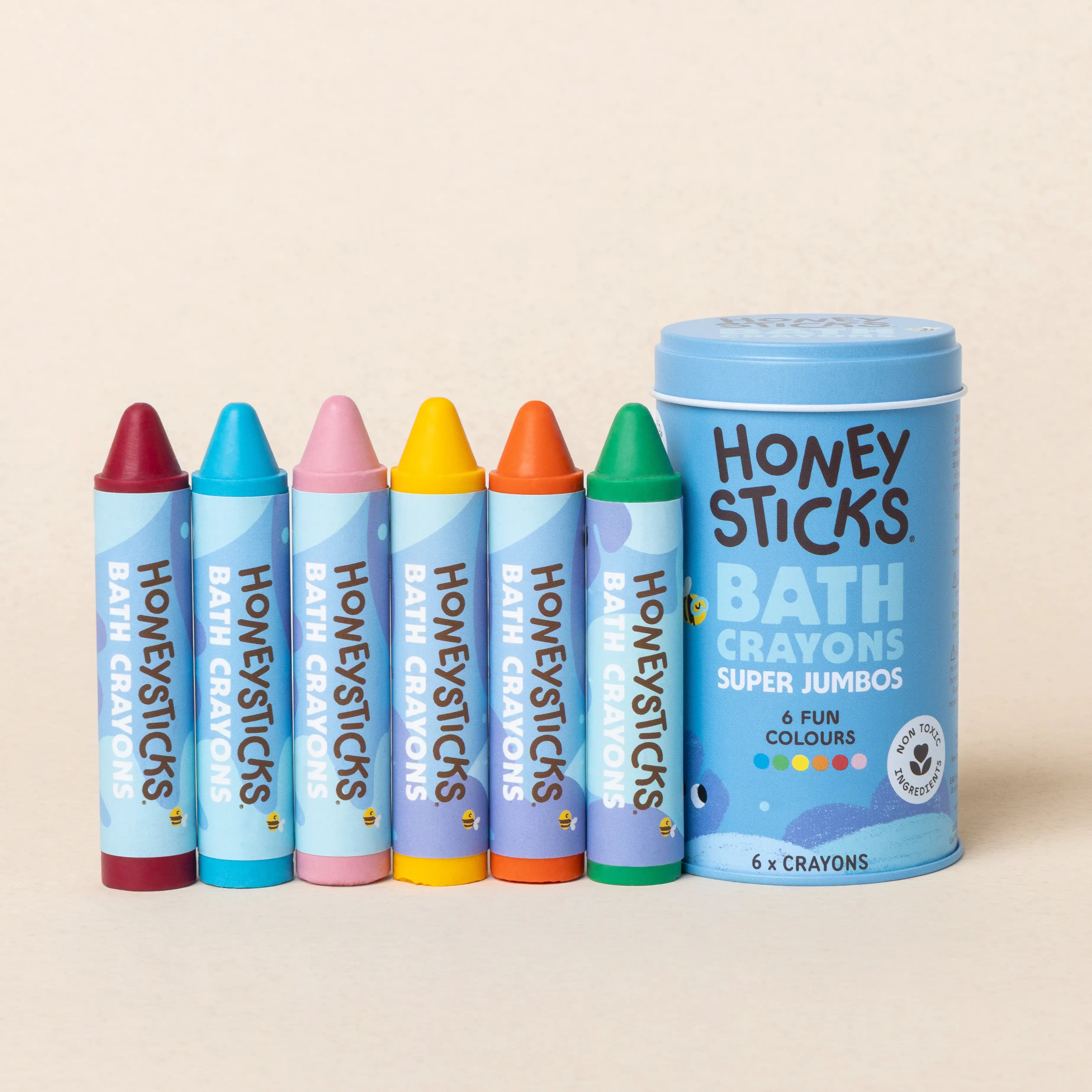 Honeysticks Bath Crayons Super Jumbos 6pk