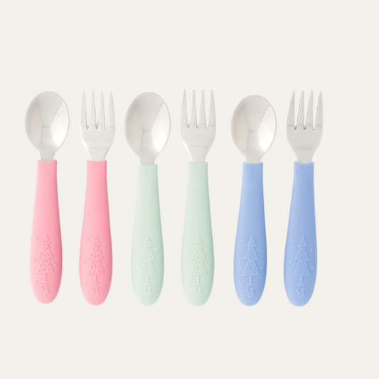 Kids Silverware with Silicone Handle