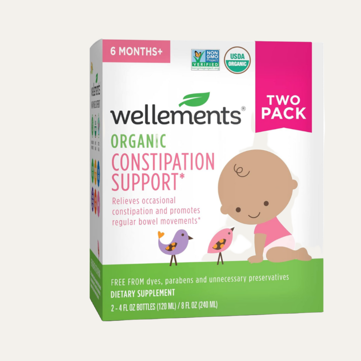 Organic Baby Constipation Support Relieves Occasional Constipation (6Months+)