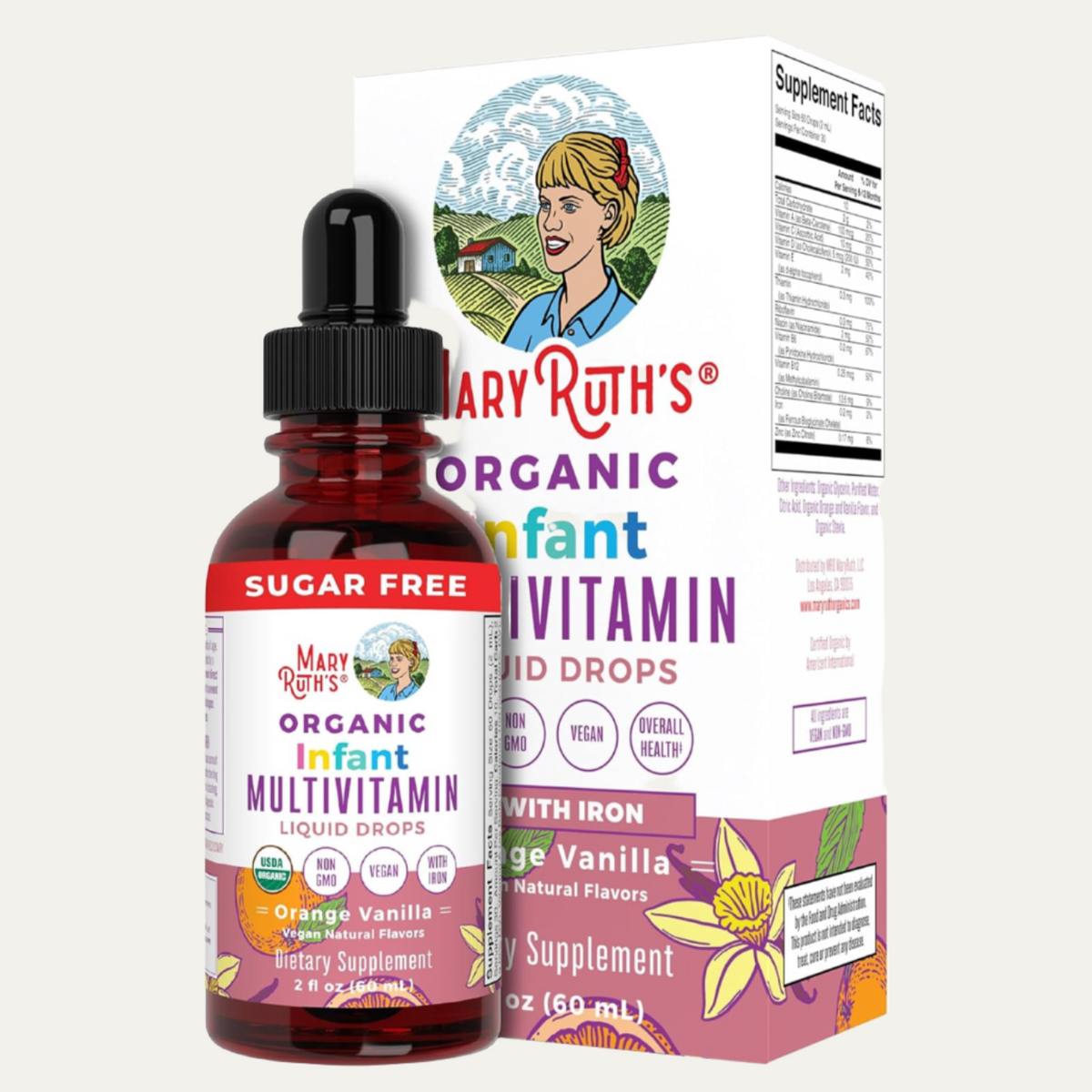 Organic Infant Multivitamin with Iron Liquid Drops