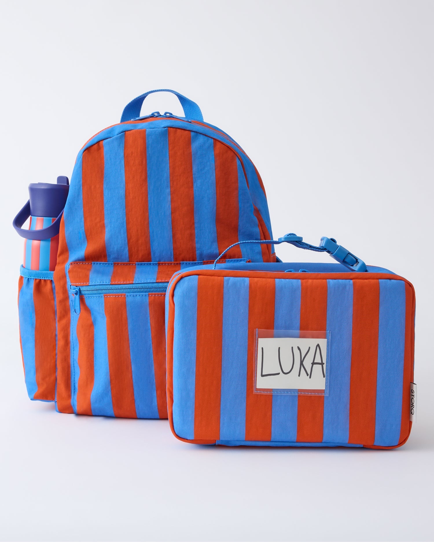 Cool Kid Lunch Box | Blue & Rust Stripe