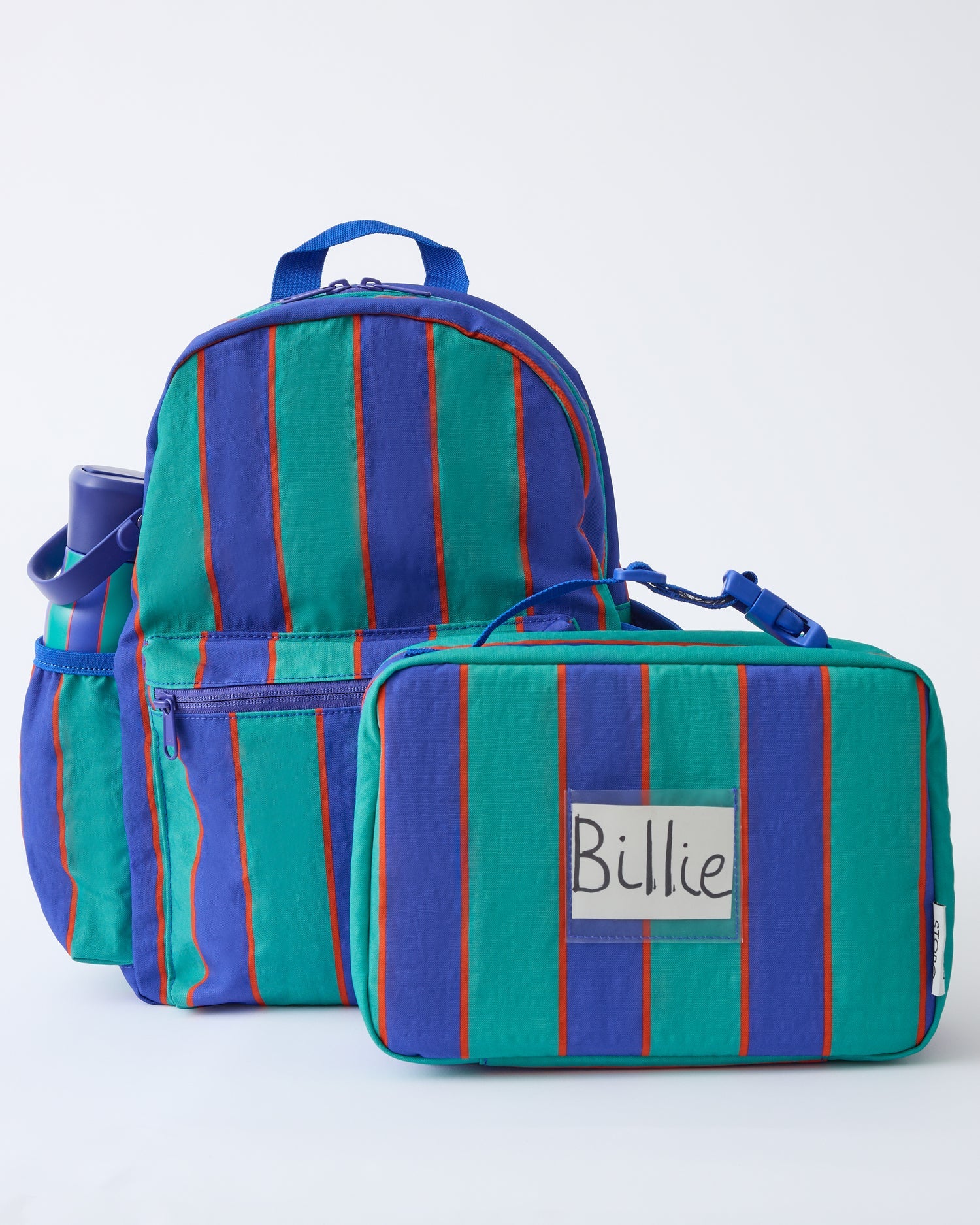 Cool Kid Lunch Box | Navy & Green Stripe