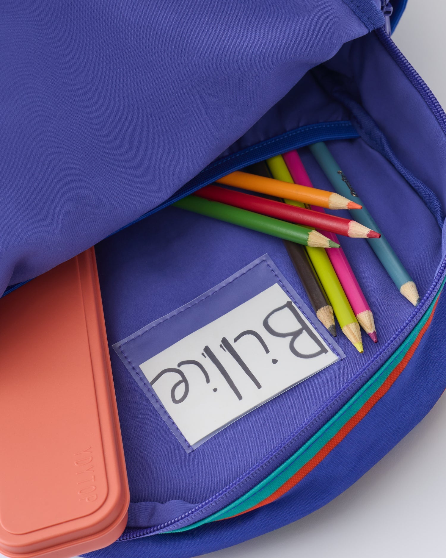 Cool Kid Backpack | Navy & Green Stripe