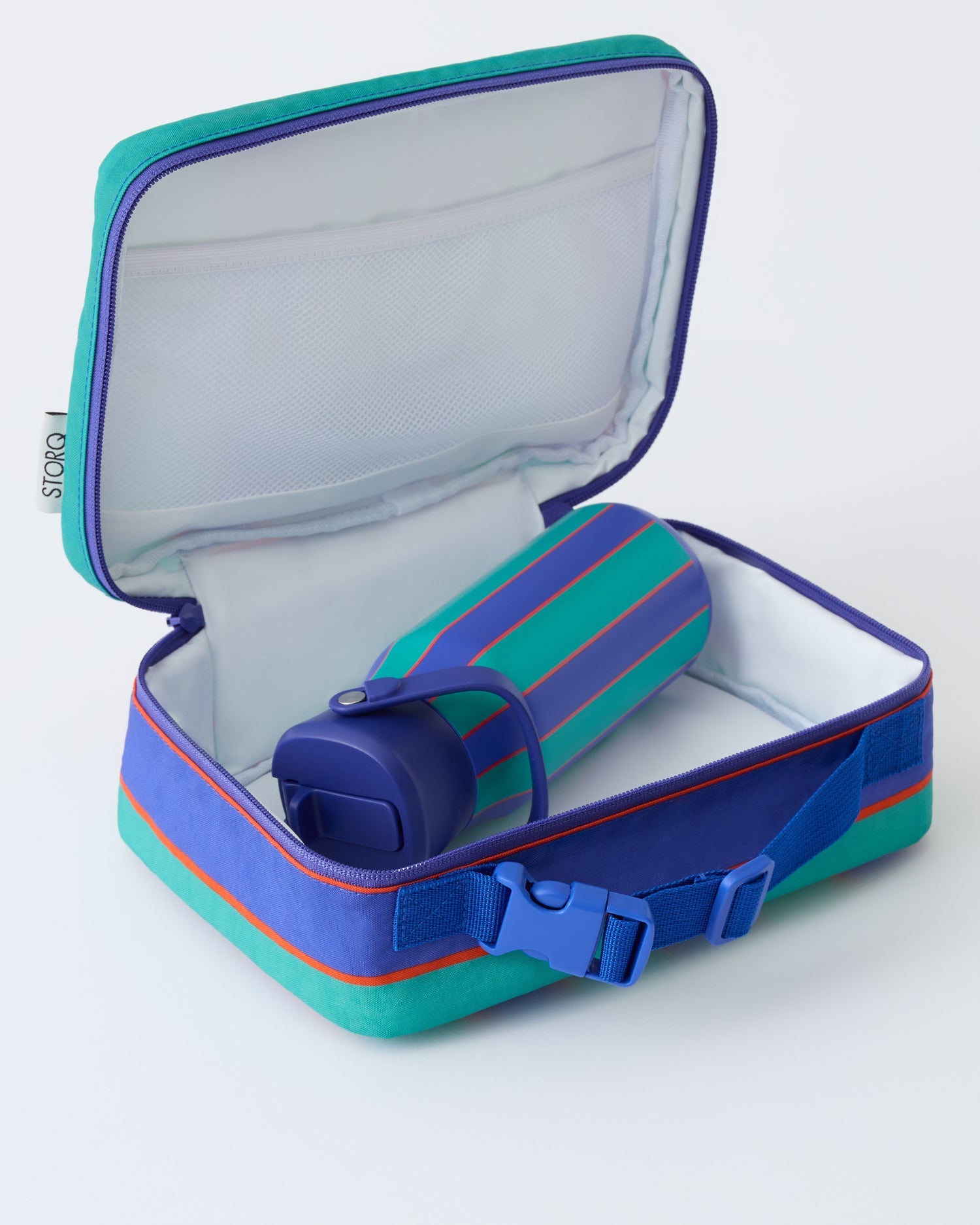 Cool Kid Lunch Box | Navy & Green Stripe