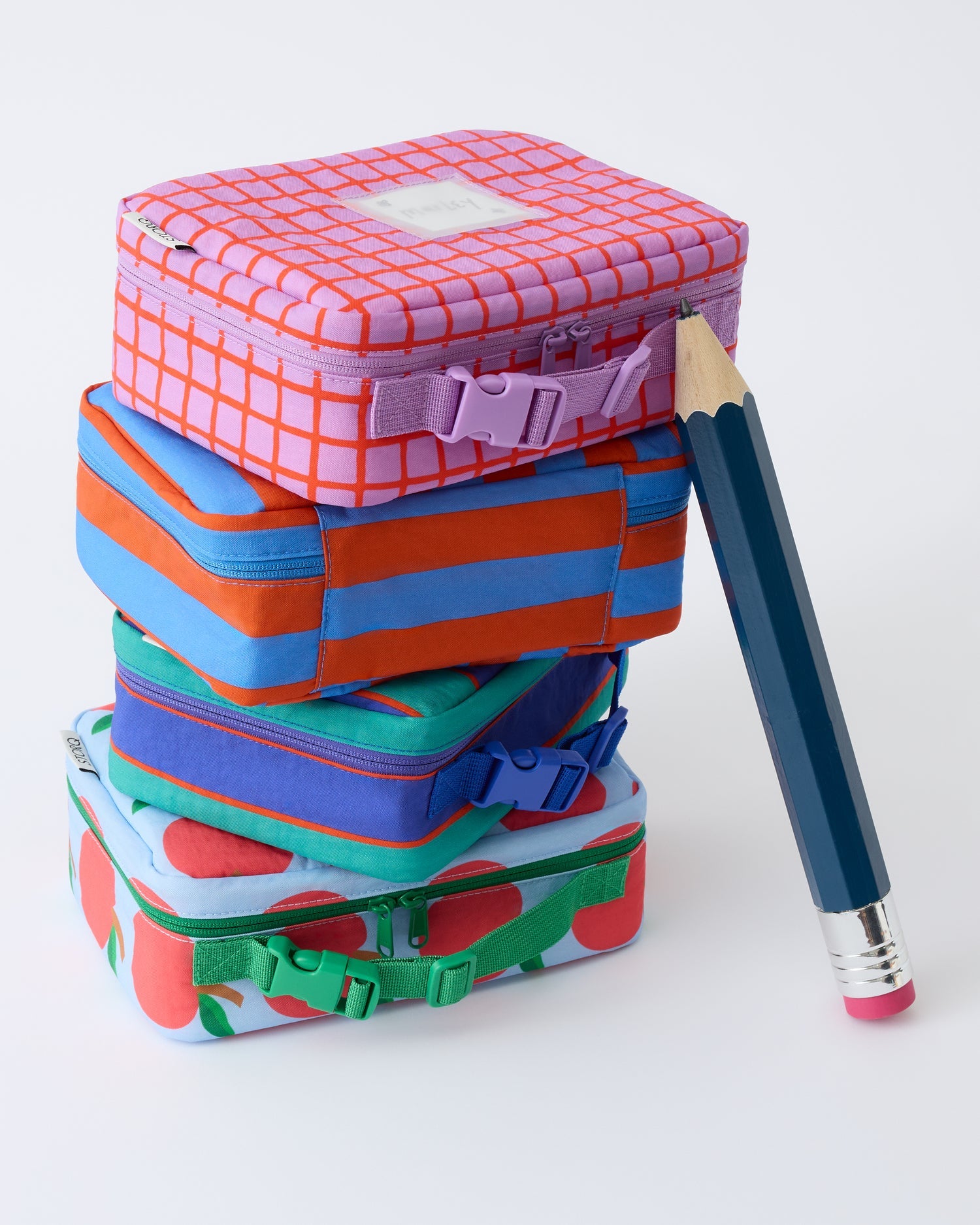 Cool Kid Lunch Box | Navy & Green Stripe