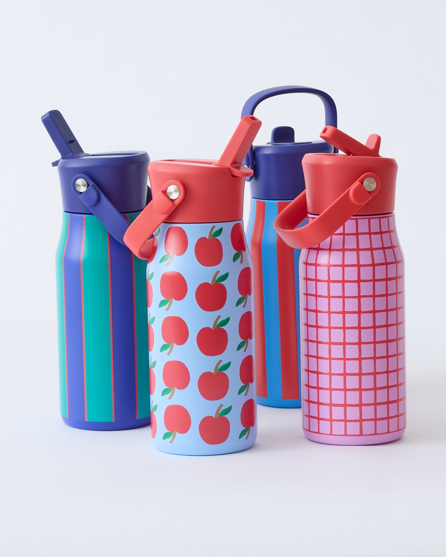 Cool Kid Water Bottle | Navy & Green Stripe