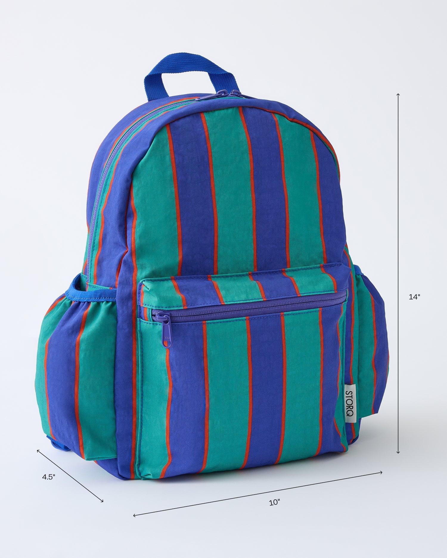 Cool Kid Backpack | Navy & Green Stripe