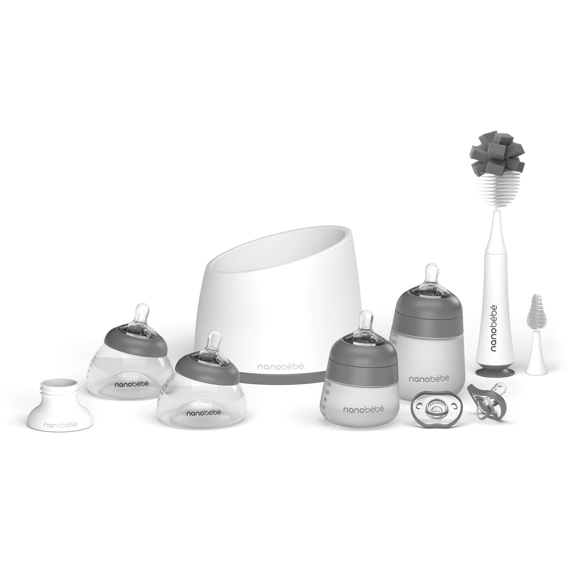 Baby Bottle Complete Feeding Set – Anti-Colic Bottles, Pacifiers, Warmer & Brush