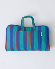 Cool Kid Nap Mat | Navy & Green Stripe