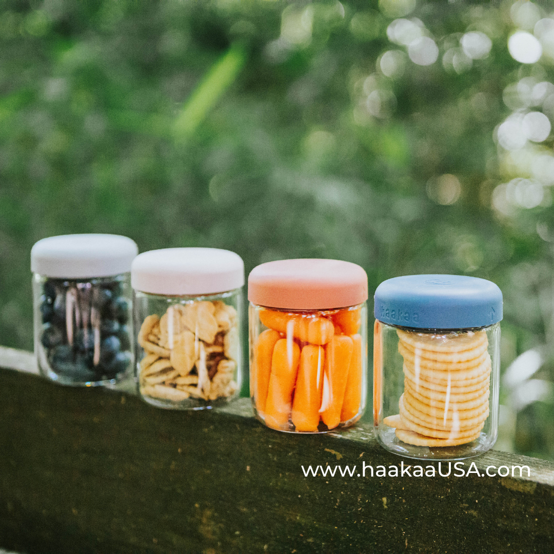 Sealed Glass Storage Jar Set - 6 x 4 oz Glass Jars