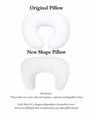 Beige Gingham Ruffle Nursing Pillow Cover