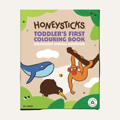 Honeysticks Toddler's First Colouring Book - Endangered Animals Adventure