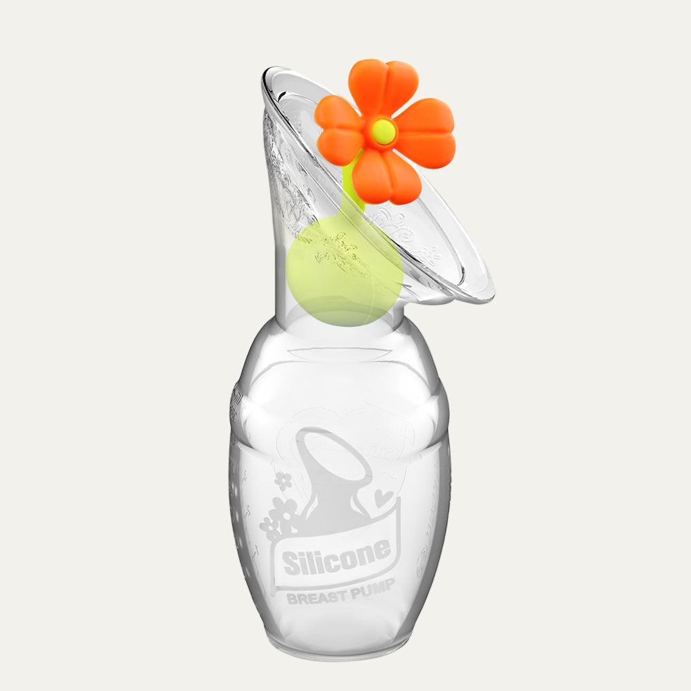 Gen 1 Silicone Breast Pump 4 oz and Silicone Flower Stopper Set