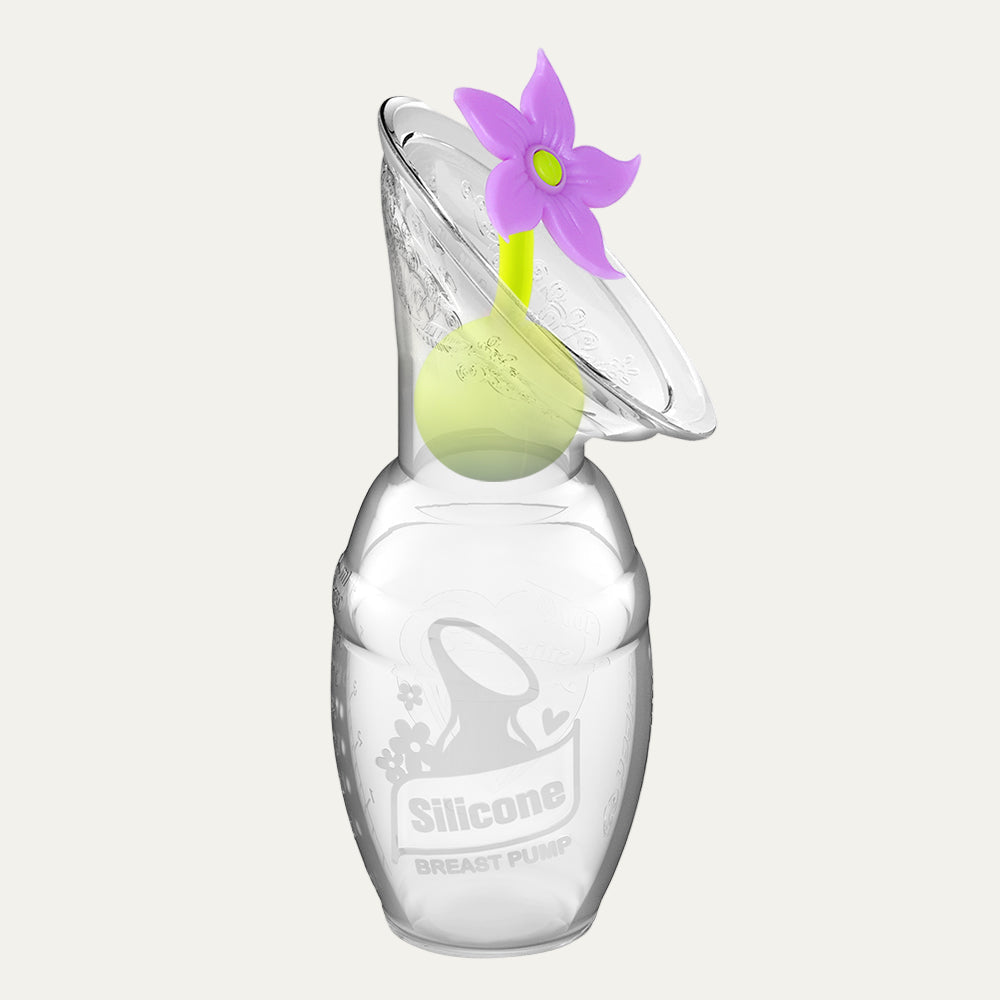 Gen 1 Silicone Breast Pump 4 oz and Silicone Flower Stopper Set