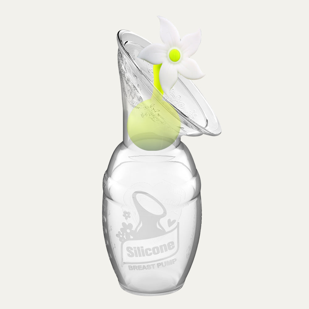 Gen 1 Silicone Breast Pump 4 oz and Silicone Flower Stopper Set