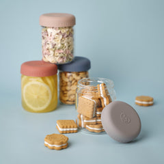 Sealed Glass Storage Jar Set - 6 x 4 oz Glass Jars