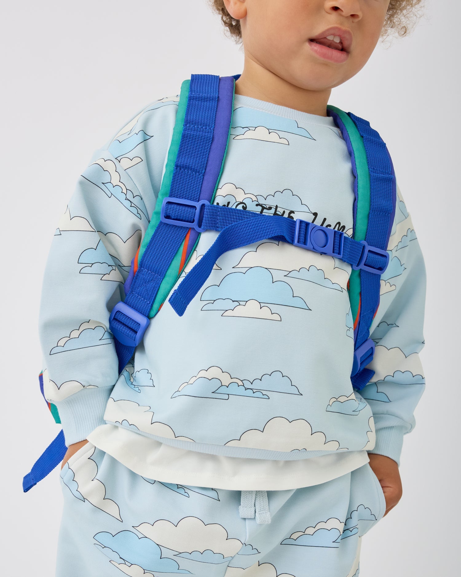 Cool Kid Backpack | Navy & Green Stripe