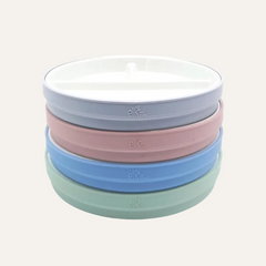 6.7” Porcelain Divided Plates with Silicone Sleeves