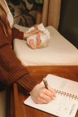 Postpartum Journal: Prompts for Mama + Daily Tracker for Baby