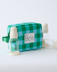 Mini Cooler Bag | Teal Gingham