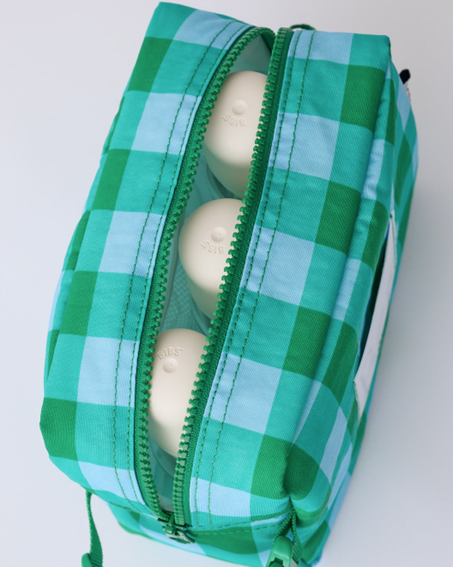 Mini Cooler Bag | Teal Gingham