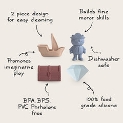 Pirate Mold Free Bath Play Set